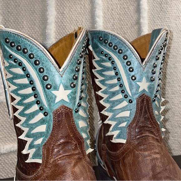 🏍 {PRICE FIRM} OG Dawn Pippin 8” Oryx Aqua Boots ~ Usado Snow - Picture 7 of 13